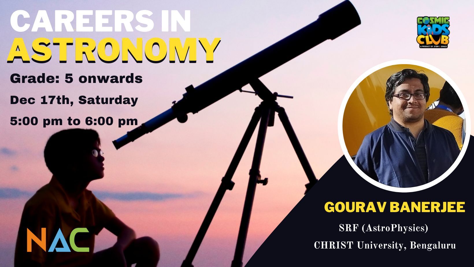 Careers in Astronomy with Dr. Gourav Banerjee