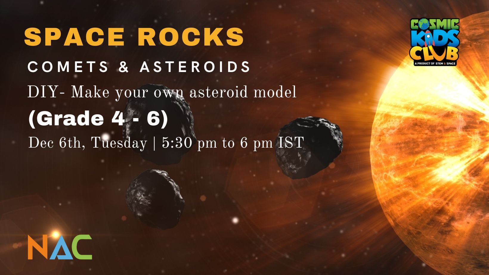 DIY Space Rocks - Comets and Asteroids