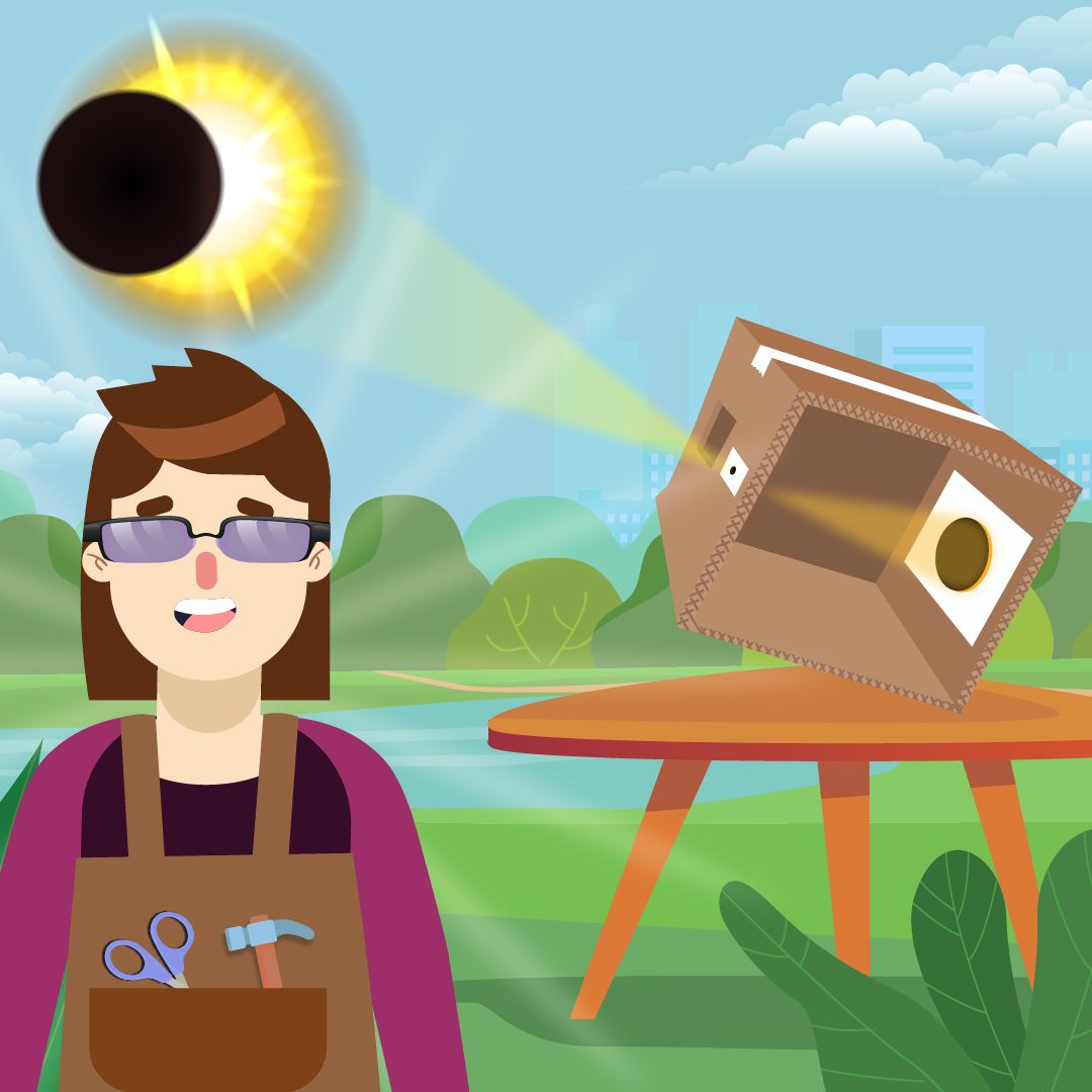 View a Solar eclipse safely - DIY pinhole projector   